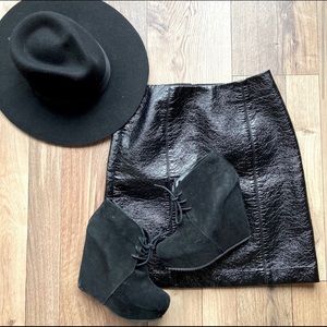 Faux Leather Skirt